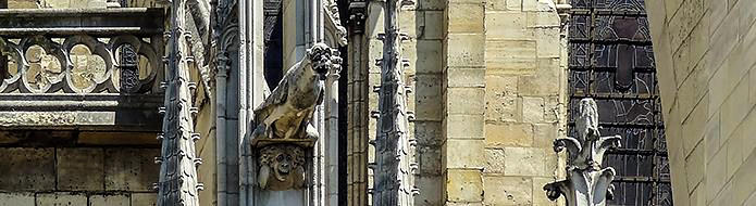 Gargoyle statue at Notre Dame Cathedral