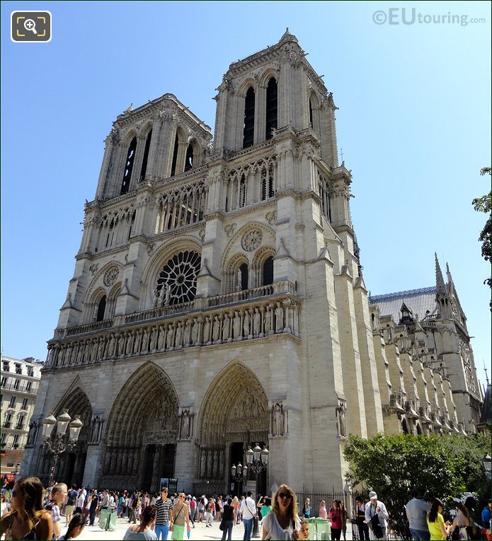 Front of Notre Dame Cathedral