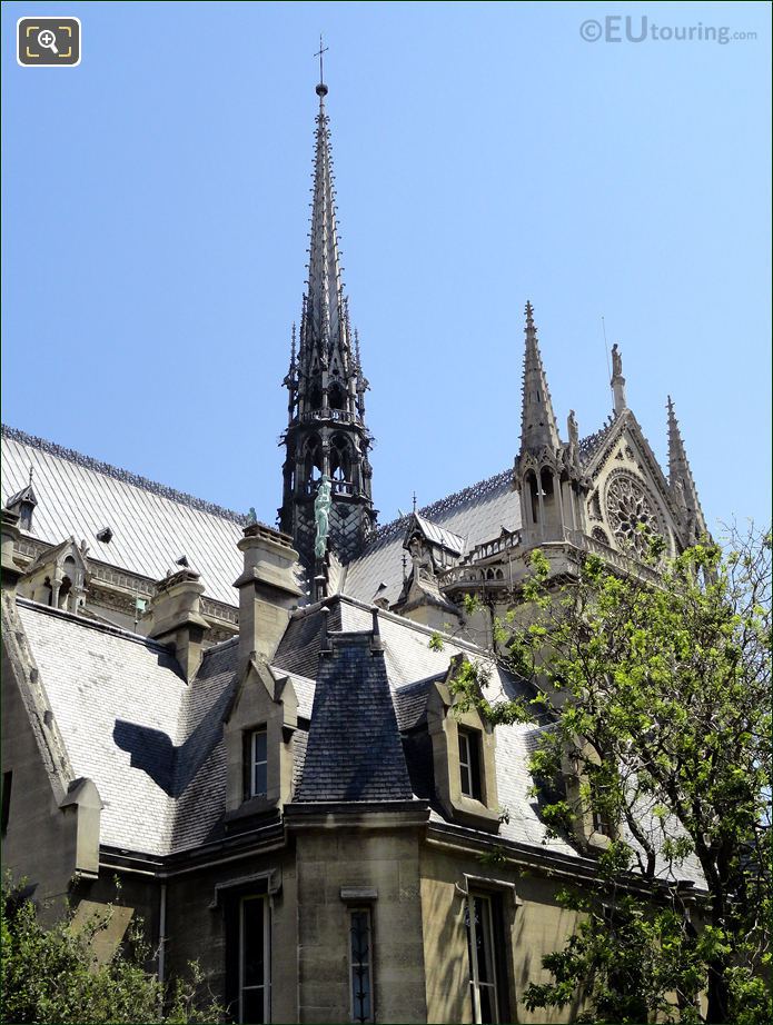 Notre Dame Cathedral south with its spire