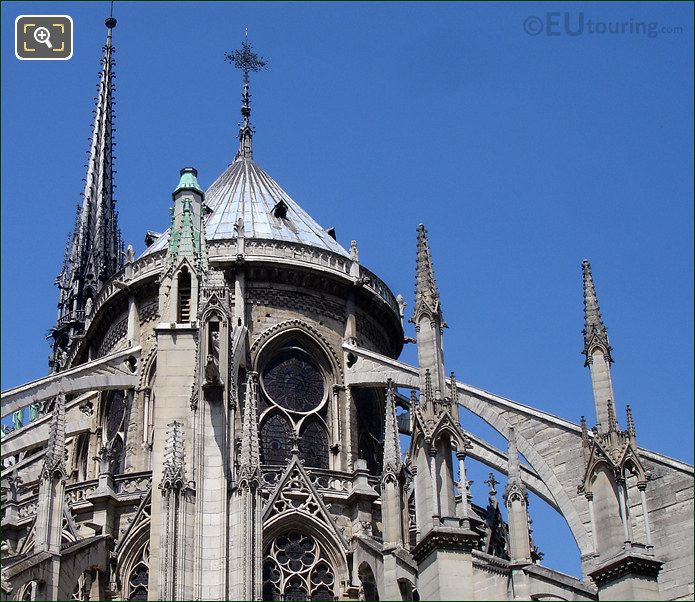 Flying buttresses on Notre Dame Cathedral