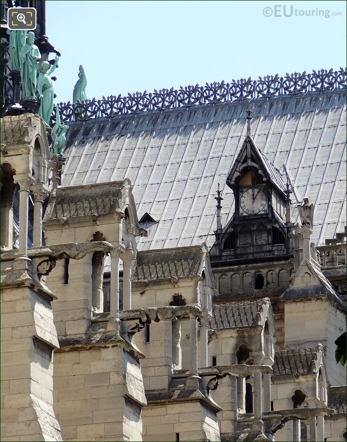 Statues and Gargoyles on Notre Dame