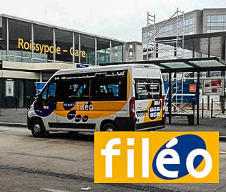 Small Fileo Buses At CDG Airport