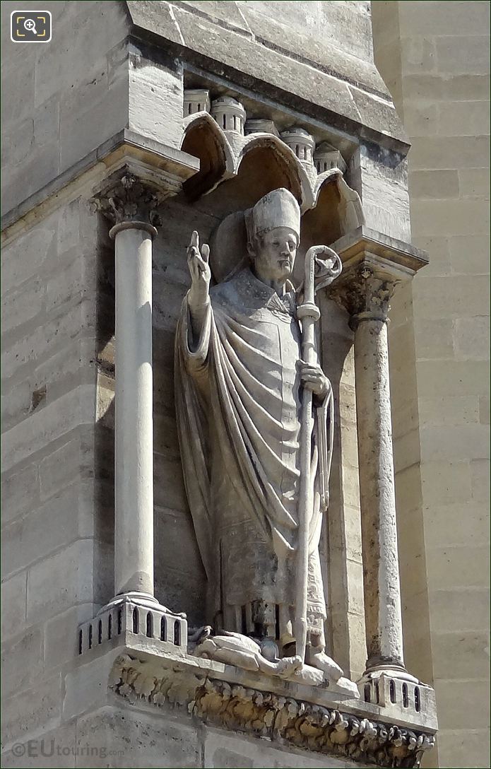 Notre Dame bishop sculpture