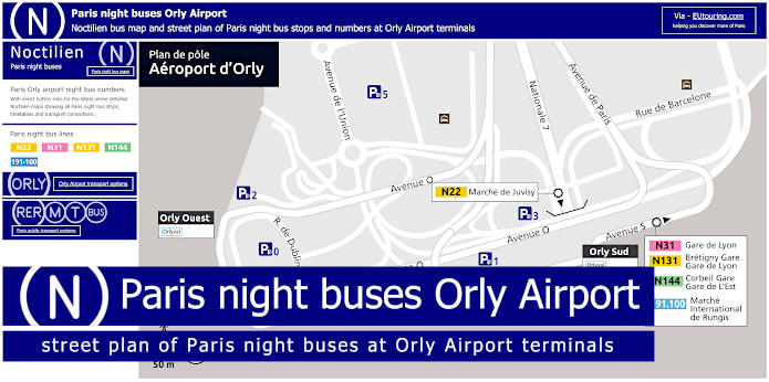 Noctilien bus maps and timetables for Paris night buses
