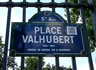 Place Valhubert square in Paris France