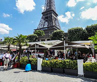 The restaurants at The Eiffel Tower in Paris France