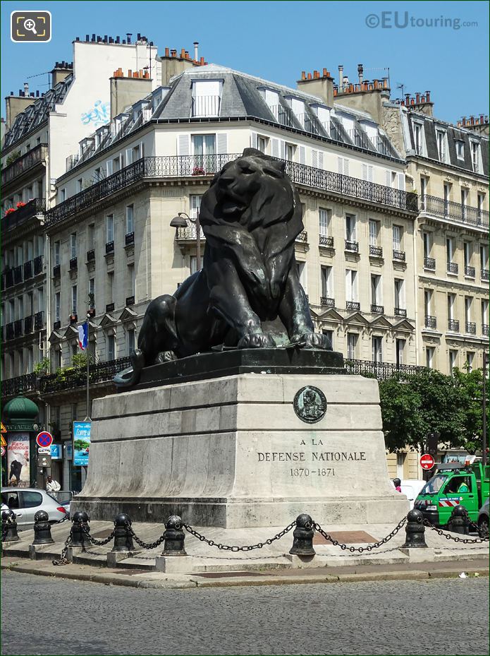 Lion of Belfort statue south west corner